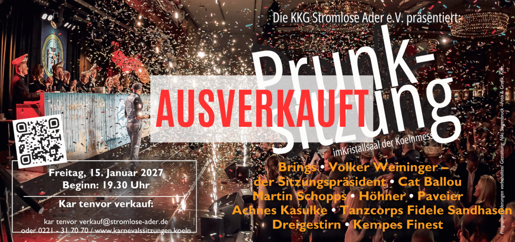 Prunksitzung 15.01.2027 - ausverkauft