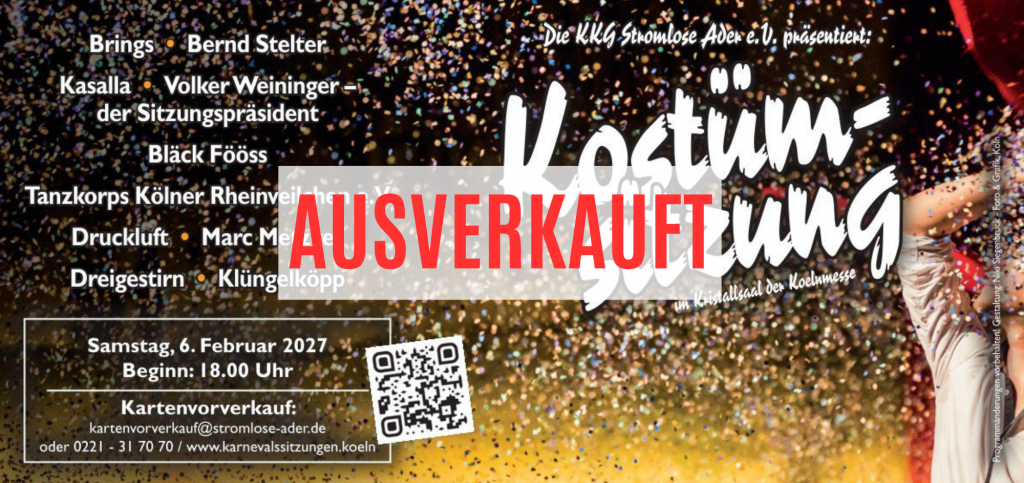 Kostümsitzung der KKG Stromlose Ader e.V. am 06.02.2027 - AUSVERKAUFT